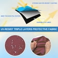thumbnail image 4 of Unique Bargains Square Frame Bimini Top Storage Boot Cover with 2 Fixed Straps Boat Bimini Storage Bag Sun Resist Universal for 3 Bow 4 Bow 1 Set Wine Red 85 in, 4 of 7