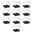 thumbnail image 4 of kowaku 10 Pieces Mineral Display Boxes Display Holders Dustproof Multifunctional Square Black, 4 of 8