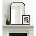 thumbnail image 2 of Kate and Laurel Travis Modern Basket Arch Wall Mirror, 20 x 30, Black, Decorative Arched Bathroom Mirror for Over Sink or for Use as Living Room Wall Decor Accent, 2 of 8