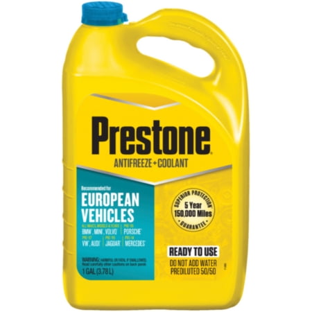 Prestone European Vehicles (Teal) 50/50 Antifreeze / Coolant – Gallon