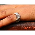 thumbnail image 4 of Handmade 925 Sterling Silver Spiral Ring Spiral Jewelry Woman Ring Unique Statement Jewelry For Her, 4 of 6