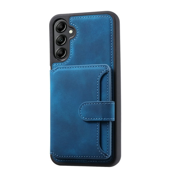 SaniMore Wallet Case for Samsung Galaxy A14 5G 6.6" 2023, Flip Cash Pocket Card Slots Kickstand PU Leather Skin Wear-resistant Retro Shockproof Anti-drop Cover for Samsung Galaxy A14 5G, Blue
