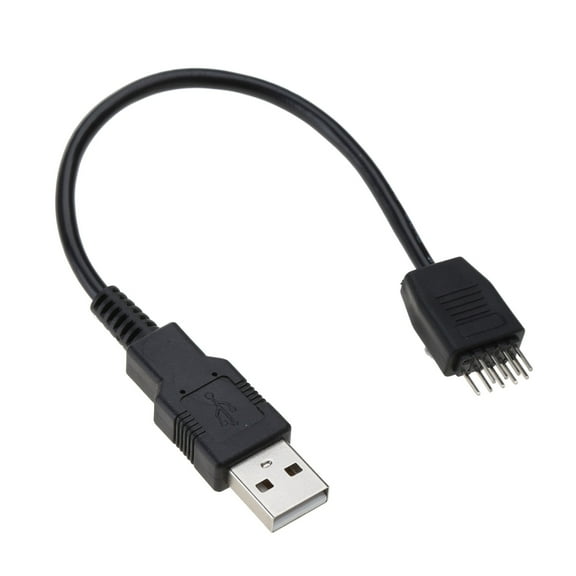 9 pin USB Header to USB Cable, USB 2.0 Type A Male to 9 Pin Male Motherboard Cable Cord