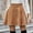 Khaki, variant on Fulijie Womens Skirts,Women Lady Solid Color High Waist Corduroy A-line Skirt Mini