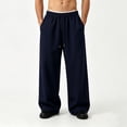 thumbnail image 4 of Guluxicc Gym Pants for Men Elastic Waist Drawstring Yoga Trousers with Pockets Wide-Leg Classic Fit Summer Athletic Pants, 4 of 6