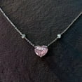 thumbnail image 6 of Pretty Heart Cut Cubic Zircon Wedding Engagement 925 Silver Necklace Pendant, 6 of 6