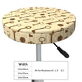 thumbnail image 4 of Lsque Vintage Keys Pattern Round Bar chair cushion covers Velvet Fabric Premium Comfort Protects from Scratches and Stains for 14-17 Inch Chair-14 inch, 4 of 7