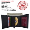 thumbnail image 3 of RFID LEATHER BADGE ID HOLDER 'SHIELD' SHAPE TRIFOLD WALLET BLACK VERY RARE WALLET, 3 of 9