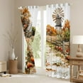 thumbnail image 3 of Manfei Harvest Pumpkin Curtains Pack of 2 (42x84 Each), Rustic Farmhouse Curtains Blackout, Countryside Lodge Cabin Bedroom Curtains, Luxurious Room Decor, 3 of 6