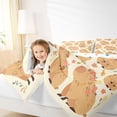 thumbnail image 3 of Erosebridal Funny Animals Capybara 7-Piece Twin Bedding Sets,Cute Flowers Kawaii Floral Bedding Comforter Set For Kids Girls Reversible, 3 of 7