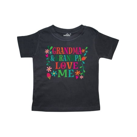 

Inktastic Grandma Grandpa Love Me Girls Gift Toddler Toddler Girl T-Shirt