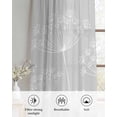 thumbnail image 6 of Grey Dandelion Sheer Curtains 45 Inch Length 2 Panels Set for Living Room/Bedroom, Spring Modern Minimalist Country Flower Kitchen Curtains Grommet Semi-Sheer Curtains Window Treatments 42"x45"x2, 6 of 7