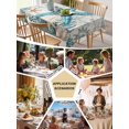 thumbnail image 5 of Teal Coastal Starfish Table Cloth, Vintage Summer Beach Nautical Coral Waterproof Tablecloth for Rectangle Tables, Reusable Washable Fabric Table Cover for Restaurant Kitchen Dining Tables 60"x120", 5 of 6