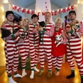 thumbnail image 5 of Shuttle tree Matching Family Pajamas Christmas Red Striped Jammies Clothes Mum and Me Holiday Cotton Pjs Women Men, 5 of 7