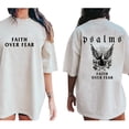 thumbnail image 2 of Faith Over Fear Psalms Double Sided Christian T-Shirt – Wings Religious Graphic Tee, Bible Verse Shirt, Inspirational Faith Gift for Men & Women, 2 of 6