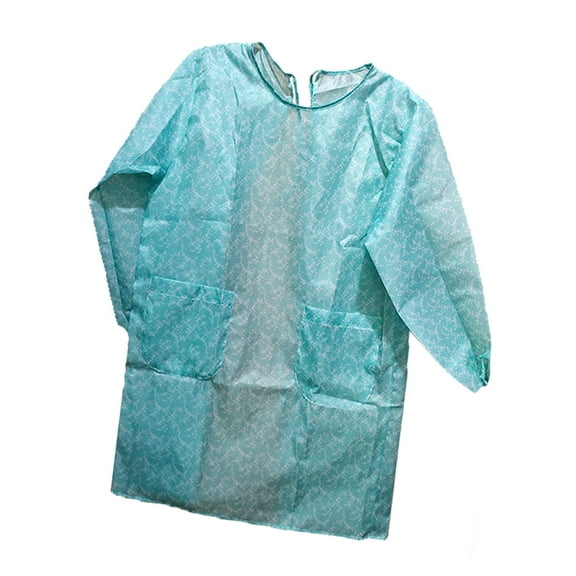 Long Sleeve Apron Waterproof Gowns Kitchen Aprons Shop Beautician Work Clothes Apron for Cat Hairdressing Home Kitchen Garden Supplies Blue