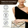thumbnail image 6 of Xixirimido Clutch Purse for Women Formal Evening Bags for Wedding Party Cocktail Prom Leather Envelope Bag with Detachable Chain, Marble Pattern, 6 of 7