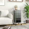 thumbnail image 2 of Costway 10 Drawer Rolling Storage Cart Scrapbook Paper Office School Organizer Black, 2 of 9