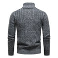 thumbnail image 3 of Cenuakty Lightweight Men Half Zip Sweater  Solid Color Long Sleeve Knitted Jumper Fall Casual Pullovers Tops for Streetwear, 3 of 4