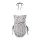 thumbnail image 5 of MKLEKYY Trajes De Baño Completo Mujer Women'S Fashionable Summer Print Sexy Lace Up Detachable Chest Pad Split Swimsuit (4), 5 of 5