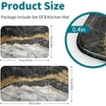thumbnail image 3 of Marble Kitchen Mat 2 Pcs Anti Fatigue Black Gold Marble Kitchen Floor Mat Washable Water Absorbent Marble Look Kitchen Rugs for Bathroom Laundry Sink Kitchen Standing Mat, 3 of 6