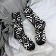 thumbnail image 5 of Daiia Hand Drawn Snake Print Crew Socks – Soft Breathable Long Socks for Men & Women, Moisture-Wicking & Comfortable Daily Wear Socks, One-Size Fits Most (US 5-11), 5 of 6