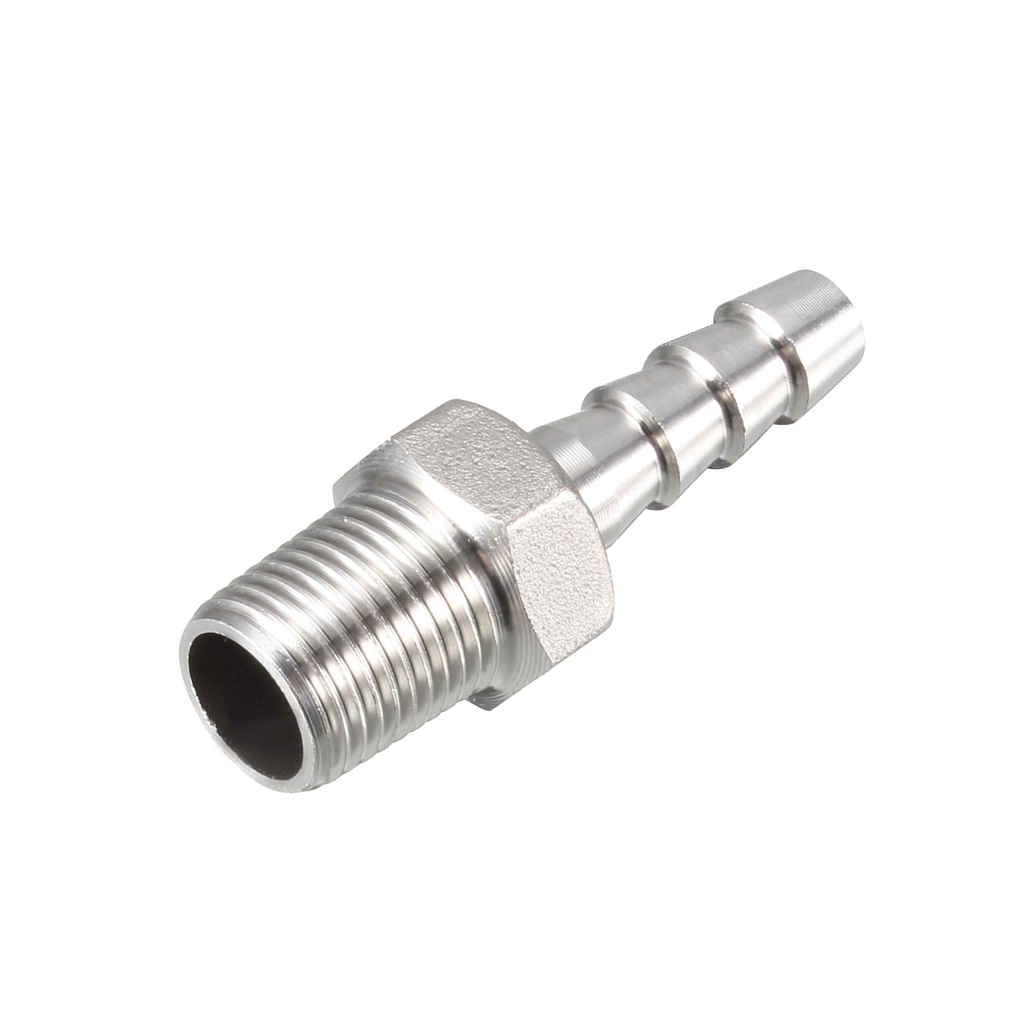 Stainless Steel Barb Hose Connector Adapter 6mm Barbed x G1/2 Female Pipe 2Pcs 