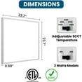 thumbnail image 2 of 2x2ft LED Panneau Plat, 5CCT (3000K/3500K/4000K/5000K/6000K) Ajustable, Encastré Rétroéclairé LED Plafonnier, Dimmable 5000LM Plafonnier Plat LED Panneau Lumineux, Portée 20-40W, 120-347V, cUL/DLC (Lot de 2), 2 of 8