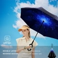 thumbnail image 5 of 49 Inch Inverted Reverse Upside Down Umbrella, Extra Large Double Canopy Vented Windproof Waterproof Stick Umbrellas with C-shape Handle., 5 of 8