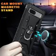 thumbnail image 4 of Case for Google Pixel 7 Case Military Grade Drop Case with Kickstand Metel Ring Magnetic Holder Shockproof Protective for Pixel 7 Phone Case (Black), 4 of 17