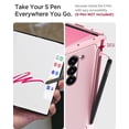 thumbnail image 3 of Funda de teléfono Miimall para Samsung Galaxy Z Fold 6 con S Pen, color rosa, 3 of 7