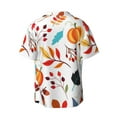 thumbnail image 2 of Sigee Autumn Pumpkins Fall Leaves Print Men's Shirts Casual Button Down Short Sleeve Summer Beach Shirt Hawaiian Vacation Shirts Tee Shirt-Small, 2 of 7