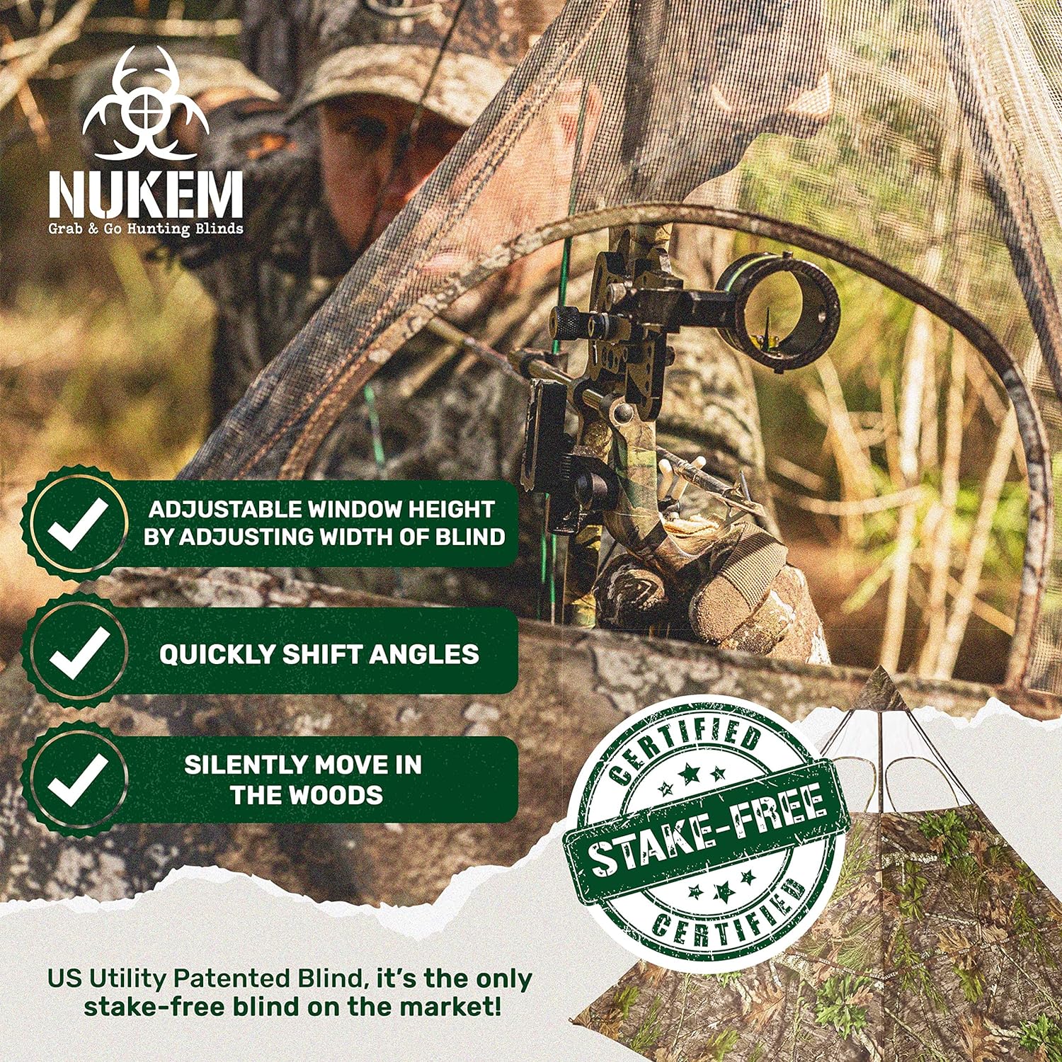 Nukem Grab and Go XL Hunting Blind, TrueTimber Strata