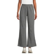 Athletic Works Women's Wide Leg Pants with Side Vents, Sizes XS-XXXL
