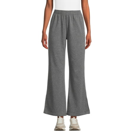 Athletic Works Women's Wide Leg Pants with Side Vents, Sizes XS-XXXL
