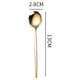 thumbnail image 3 of 5 Piece Stainless Steel Spoon Set in Various Colors for Tea Coffee Stirring, 3 of 11