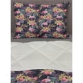 thumbnail image 3 of Palm Comforter & Sham Bedding Set, Tropical Summer Themed Pattern with Exotic Leaves Flowers and Flamingo Bird Print, 3 pcs Duvet Set Microfiber Filling Quilt, 5 Sizes, Multicolor, by Ambesonne, 3 of 4