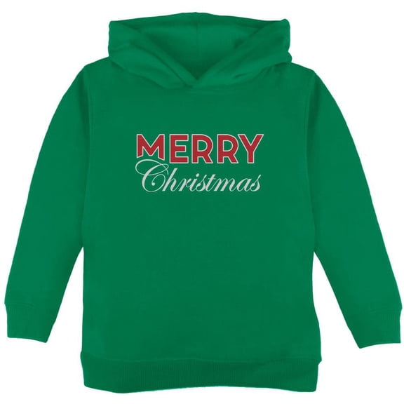 Holiday Merry Christmas Toddler Hoodie Green 4T