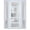 White, variant on Front Exterior Prehung FiberGlass Door Frosted Glass / Manux 8002 White Silk / Side Exterior Window / -W36+14" x H80"-Right-hand Inswing