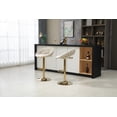 thumbnail image 6 of Luccalily Counter Height Bar Stools Set of 2,Velvet Bar stools with Back and Footrest,Modern Design and Golden feet for Kitchen,Bistro Pub, Dining Chair, 6 of 15