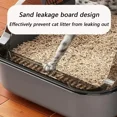 thumbnail image 4 of Cat Litter Box Semi Closed Splashproof Design Removable Pet Toilet  Thickened Plastic Easy Clean Kitten Tray Cat Pet Supplies, 4 of 7
