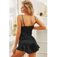 thumbnail image 3 of Satin Cami, Ruffle Hem Shorts Pajama Set, 3 of 4