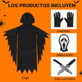 thumbnail image 4 of Fantasmas Halloween Disfraz Halloween Hombre Disfraz Para Ghostface Scream Xtellar negro, 4 of 4