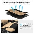 thumbnail image 6 of Universal Car Seat Cover, Breathable Embossed Design Automotive Interior Accessories, Airbags Compatible, Quick Setup Anti Slip Universal Fit Seat Covers for Car, SUV(Black&Beige), 6 of 13