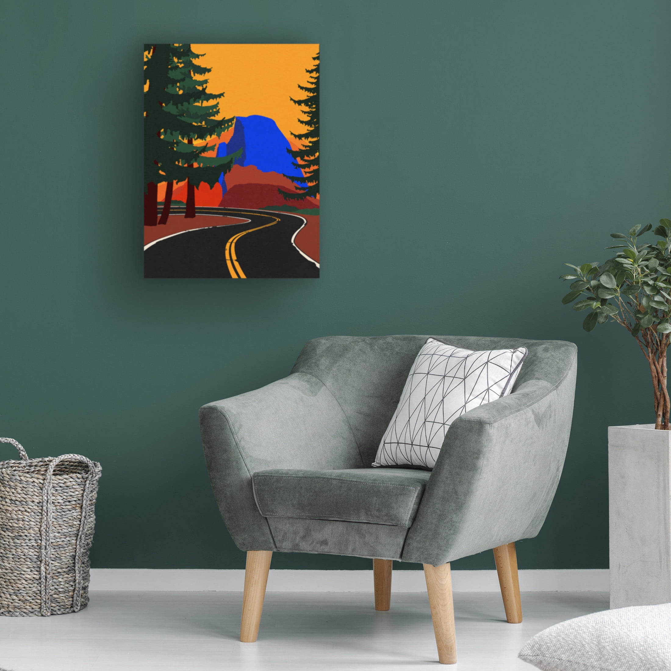 Trademark Fine Art Rosi Feist Clacier Road With Half Dome Canvas Wall Art
