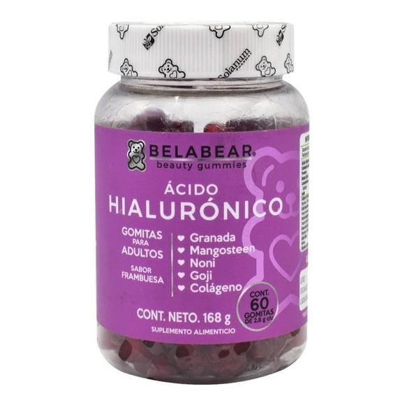 Suplemento alimenticio Belabear ácido hialurónico 60 gomitas 168 g