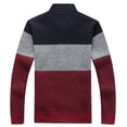 thumbnail image 4 of Suéter tipo cárdigan de otoño e invierno para hombre, suéter con cremallera, forro polar grueso, cuello en V, suéter holgado y cálido para hombre, 4 of 5