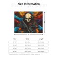 thumbnail image 2 of Throw Blanket for Couch, Vibrant Skull Soldier Super Soft Fuzzy Comfy Warm Throw Blanket, Cuteness Lightweight Cozy Plush Flannel Blanket & Throws for Sofa and Bed All Season, 2 of 5