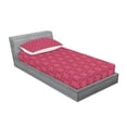 thumbnail image 2 of Ambesonne Geometric Fitted Sheet & Pillow Sham Set, Patchwork Floral Squares, Twin, Multicolor, 2 of 2
