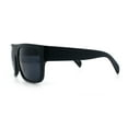 thumbnail image 6 of Kush Mens Flat Top Horn Rim Plastic All Black Gangster Shade Sunglasses Matte Black - Black Logo, 6 of 7
